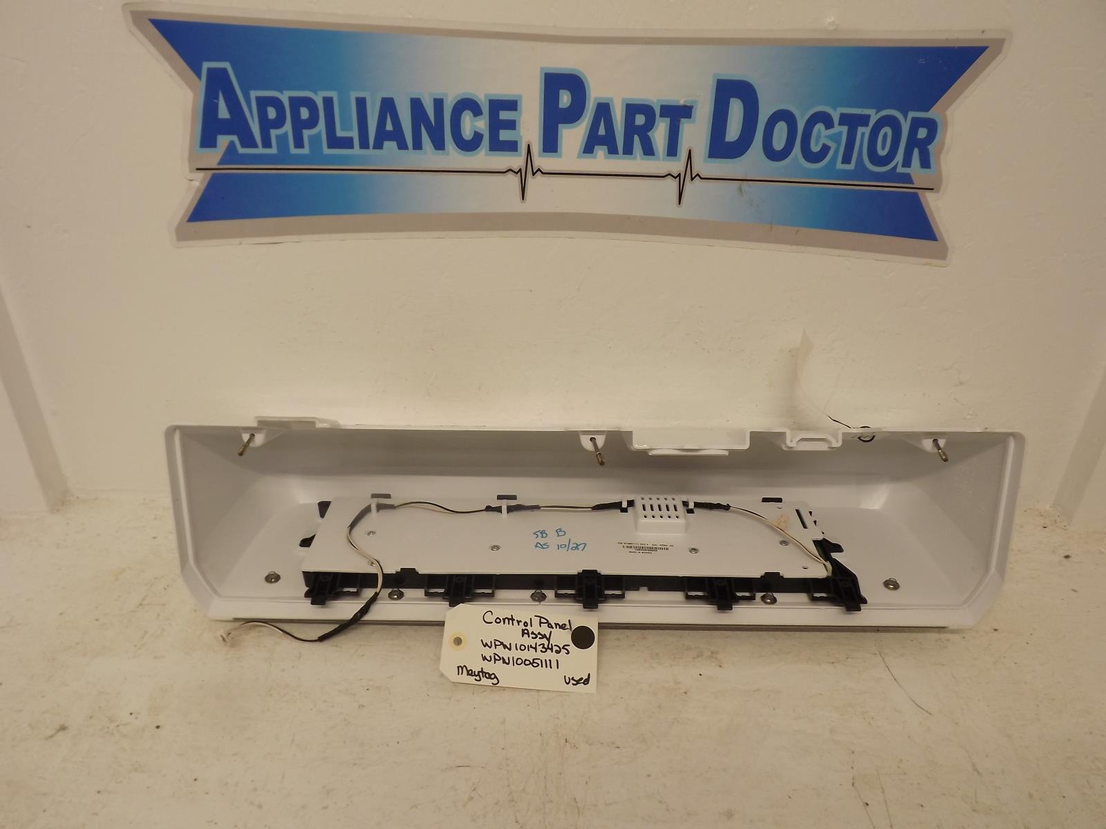 Maytag Washer WPW10143425 WPW10051111 Control Panel Used Maytag Washer WPW10143425 WPW10051111 Control Panel Used